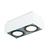Plafon de Sobrepor Box Retangular Duplo 21,9x11,7x10,5cm Alumínio Branco e Preto - Newline IN40122