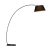 Luminária de Chão Piso Post 198x163cm Mármore, Metal e Tecido Preto - Casual Light Studioluce CL1024