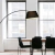 Luminária de Chão Piso Post 198x163cm Mármore, Metal e Tecido Preto - Casual Light Studioluce CL1024 - comprar online