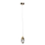 Pendente LED Joulie 3000K 3W Bivolt Ø8x13cm Cristal e Metal Transparente e Dourado - Skylight SKY-4012 - SKY-4012