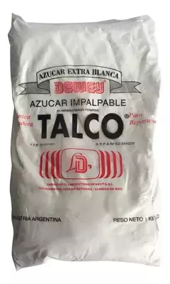Azucar Impalpable Talco 1 Kg Dewey - comprar online