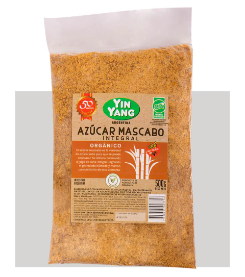 Azúcar Mascabo Orgánica x 500g yin yang - comprar online