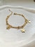Pulseira Tripla Estrelas em Aço Inoxidável Dourado - Donna Acessórios | Jóias em Aço Inoxidável