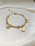 Pulseira Tripla Estrelas em Aço Inoxidável Dourado - Donna Acessórios | Jóias em Aço Inoxidável