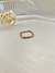 Anel Quadrado Minimalista em Aço Inoxidável Dourado - Donna Acessórios | Jóias em Aço Inoxidável
