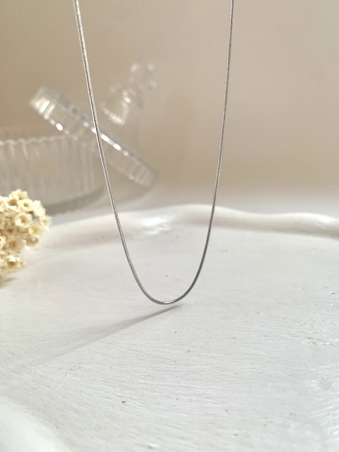 Choker Fio Delicada em Aço Inoxidável Prata - comprar online