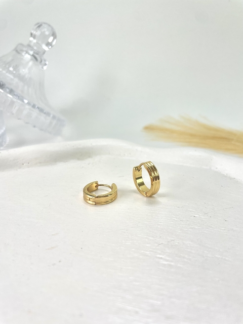 Argola Click M em Aço Inoxidável Dourado - comprar online