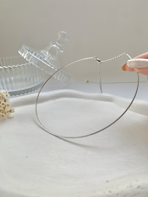 Choker Aro em Aço Inoxidável Prata - comprar online