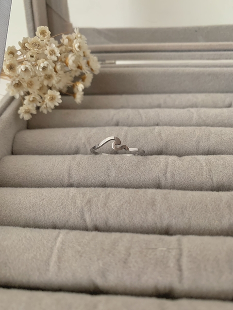 Anel Ocean Mar em Aço Inoxidável Prata - comprar online