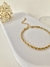 Pulseira Cordão Baiano 3mm em Aço inoxidável Dourado - loja online