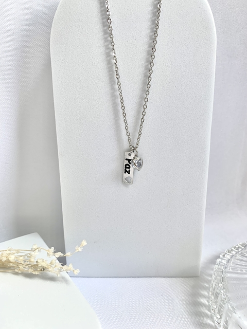 Colar Personalizado “Paz” em Aço Inoxidável