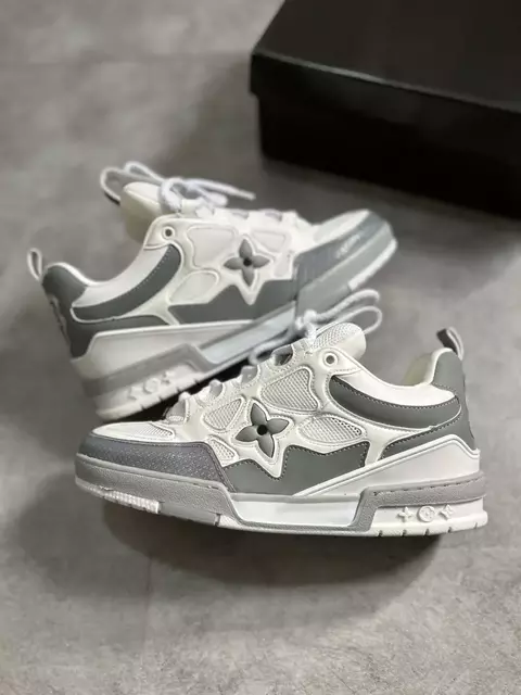 Louis Vuitton Skate - Branco e Cinza Claro