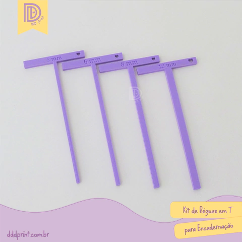 Kit de Réguas em T para Encadernação
