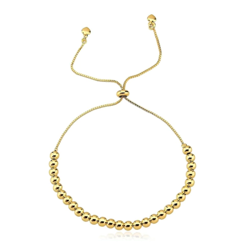 PULSEIRA ESFERAS C/ FECHO SHAMBALA P. BANHADO EM OURO 18K - comprar online