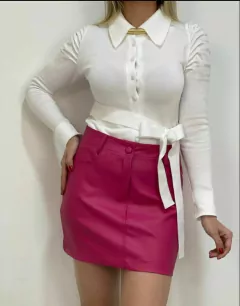 Blusa Com Botão e Amarração Rayon Premium na internet