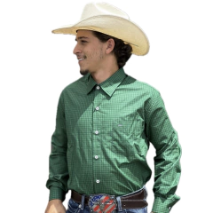 Camisa Fast Back Masculina Manga Longa Verde 7041