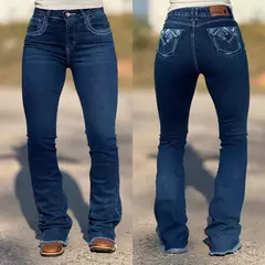 Calça Best Rodeo Feminina Jeans Col Cowtry Flare Bordada Red Dirt - F526 - comprar online