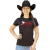 T-shirt Feminina Thankfield Preta Com Detalhes 01145