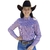 Camisa Xadrez Feminina M/L Thankfield Lilas 11091