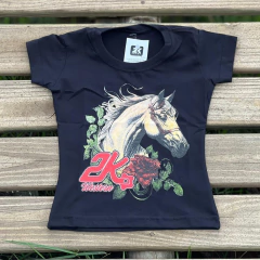 Blusinha Inf 2K Jeans Cavalo-preto