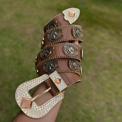 Cinto Feminino Plus Size Horse- Marrom