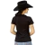 T-shirt Feminina Thankfield Preta Com Detalhes 01145 na internet