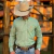 Camisa Masculina Slin Austin Western ML- Verde