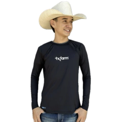 Camiseta Texas Farm Masculina Uv50+ Preto UVM001