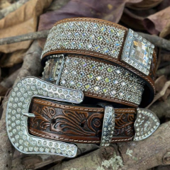 Cinto Feminino Com Pedrarias - Prata