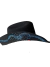 Chapeu Eldorado Feminino Preto Brilho Azul EC349 na internet