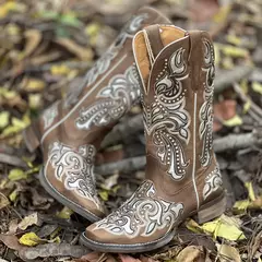 Bota Texana Feminina Goyazes 233201-CF Dallas Creme