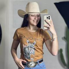 T-shirt Power Country Bege Muladeira