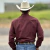 Camisa Masculina Sibra Country M/L Vinho 040052 - comprar online