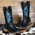 Bota Texana Masculina Cp boots Couro De Jacare Preto