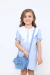 Vestido Gola Laço Azul - comprar online