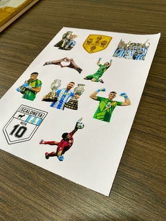 Plancha de stickers argentina A4