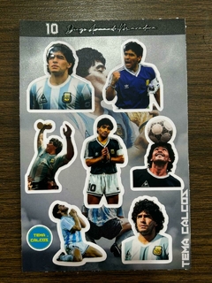 Plancha de stickers de maradona