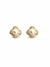 Brinco Flor com Pérola Cravejada em Zircônia Banhado a Ouro 18k - comprar online