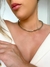 Choker aro rígido tubular folheado a Ródio - comprar online