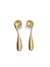 Brinco Alongado Gota Derretida Dourada - comprar online