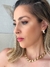 Brinco Elos Gota Cravejado Zircônia Banhado a ouro 18k - comprar online