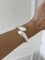 Bracelete Gota Dupla no Metal Fosco Prata - comprar online