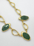Colar de Pedras naturais Quartzo Verde Banhado a Ouro 18k - comprar online