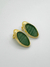 Brinco Oval de Pedra Natural Quartzo Verde Banhado a ouro 18k - comprar online