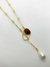 Colar Pedra do Sol com Pingente de Pérola Shell Banhado a Ouro 18k - comprar online