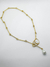 Colar de Pedra Natural Madrepérola com Pingente de Pérola Shell Banhado a Ouro 18k - comprar online