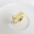 Anel Ajustável Onda Larga Banhado a Ouro 18k - comprar online