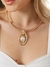 Colar Aro com Pingente Oval Orgânico Vazado em Mix de Banhos, Ouro 18k e Ródio - comprar online