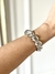Bracelete Croissant Design Torcido Prata na internet