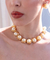 Colar de Pérolas com Base Dourada Banhado a Ouro 18k